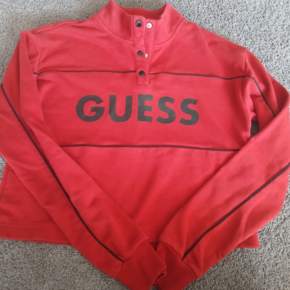 Guess Red Long Sleeve Sweater